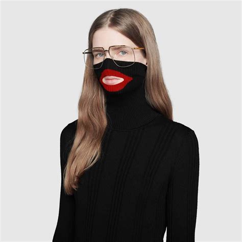 gucci turtleneck black wool balaclava|is gucci black.